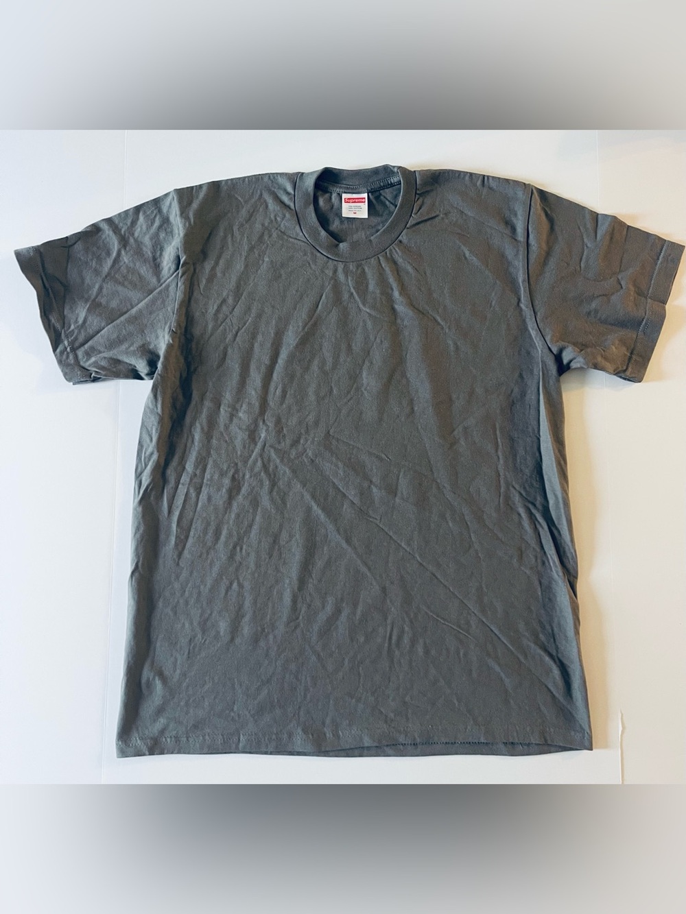 Supreme Crewneck T-Shirt - Gray Size M